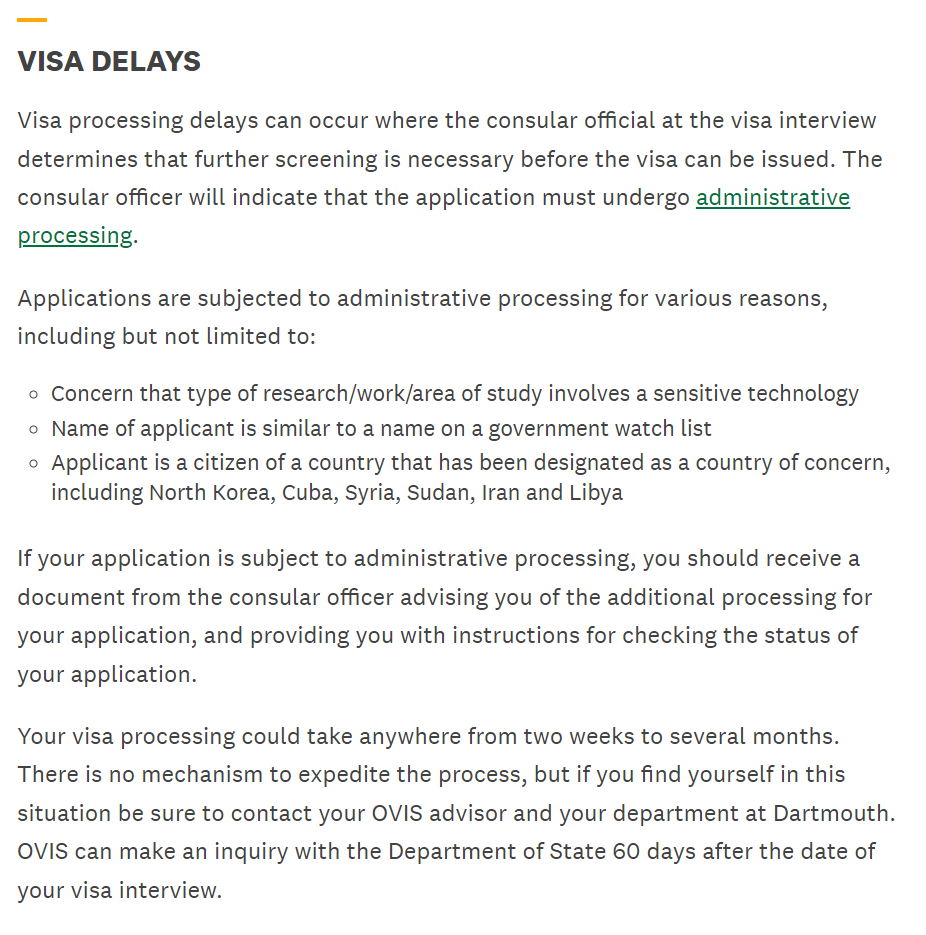 visa delays